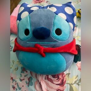 Disney Blue and Red Stitch Squishmallow Tag